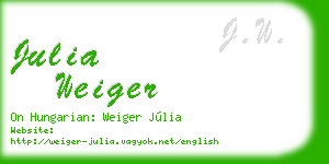 julia weiger business card